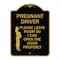 Signmission Pregnant Driver Please Leave Room So I Can Open the Door Properly With Graphic, A-DES-BG-1824-23275 A-DES-BG-1824-23275 - alternate 1